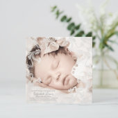 Zirkel der Liebe Foto Geburtsankündigung Ankündigung (Stehend Vorderseite)