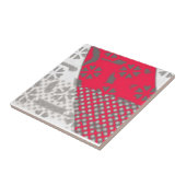 Zirkel der Liebe Herzdesign-Mandarine Fliese (Seite)