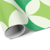 Zirkel der modernen weißen grünen Sternexplosionen Geschenkpapier (Rolleneckpunkt)