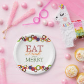 Zirkel des Abstrakten Weihnachtsliedes | Urlaub Pappteller (Party)