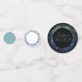 Zirkel des blauen Glitzer Konfetti (Rückseiten)