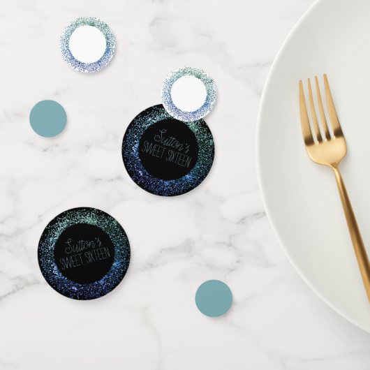 Zirkel des blauen Glitzer Konfetti (Gruppe)