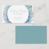 Zirkel des blauen Glitzer Visitenkarte (Vorne/Hinten)