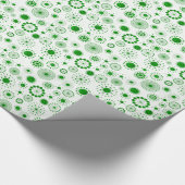 Zirkel des grünen und weißen Glitzer Geometrisches Geschenkpapier (Ecke)
