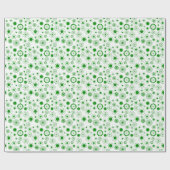 Zirkel des grünen und weißen Glitzer Geometrisches Geschenkpapier (Flach)