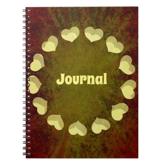 Zirkel des Hearts Grunge Journal Notizblock (Vorderseite)