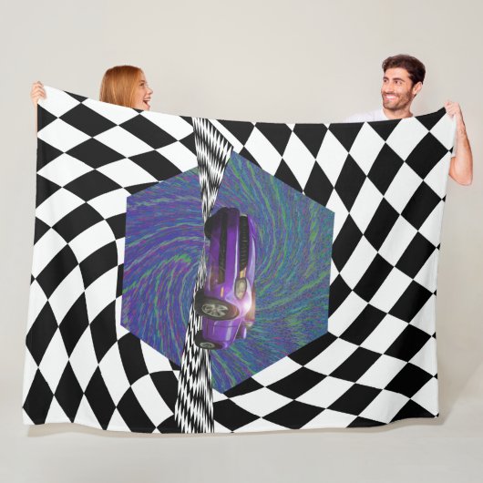 Zirkel des lila Autogewinners Fleecedecke (Beispiel)