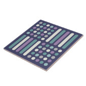 Zirkel des Mitteljahrhunderts Lila Türkis Fliese (Seite)