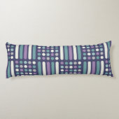 Zirkel des Mitteljahrhunderts Lila Türkis Seitenschläferkissen (Rückseite)