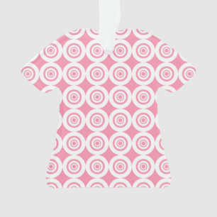 Zirkel des niedlichen rosa und weißen geometrische ornament