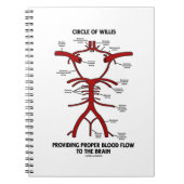 Zirkel des Willis, der ein angemessenes Blut-Flow- Notizblock (Vorderseite)