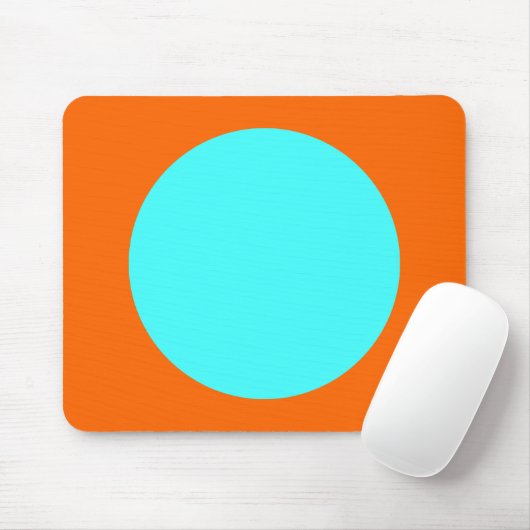 Zirkel - Eisblau und Orange Mousepad (Mit Mouse)