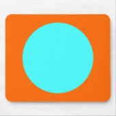 Zirkel - Eisblau und Orange Mousepad (Vorne)