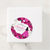 Zirkel Fuchsia Pink und Gold Quinceanera Geschenkanhänger (Beispiel)