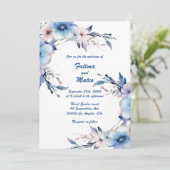 Zirkel in Blau: Personalisierte Einladung zum Hoch (Stehend Vorderseite)