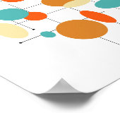 Zirkel Mitte Jahrhundert Moderne Stilelemente Poster (Ecke)