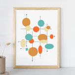 Zirkel Mitte Jahrhundert Moderne Stilelemente Poster<br><div class="desc">Mit diesem trendigen Retro Mitte des Jahrhunderts können Sie an der Wand einen Pop mit kühnen Farben und Stil aufstellen. Mit Kreise,  Ovalen und Linien in zwei Farbtönen in Orange,  Türkis,  Blau,  Creme und Schwarz wird dieses Bild sicher ein Lächeln auf das Gesicht bringen.</div>