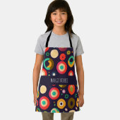 Zirkel Pink Blau Geometrisches Muster Schürze (Insitu)