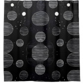 Zirkel Schwarz/Weiß 1 Duschvorhang (Vorderseite)