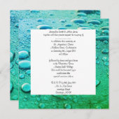 Zirkel und Blasen Hochzeitseinladung Aqua Einladung (Vorne/Hinten)