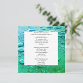 Zirkel und Blasen Hochzeitseinladung Aqua Einladung (Stehend Vorderseite)