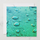 Zirkel und Blasen Hochzeitseinladung Aqua Einladung (Rückseite)