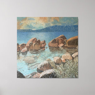 Zirkel von Stones Lake Tahoe Impressionismus Leinwanddruck