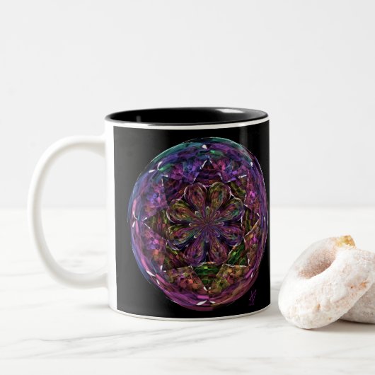 Zirkel Zweifarbige Tasse (Mit Donut)