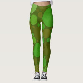Zirkelblasen von Leggings der grünen Kunst