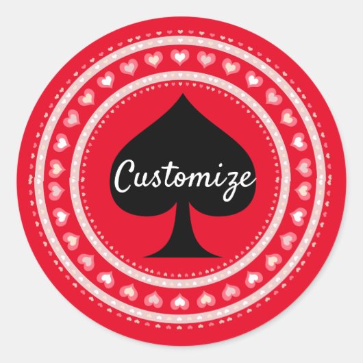 Zirkelkronen Schwarze Spades Thunder_Cove Runder Aufkleber (Vorderseite)