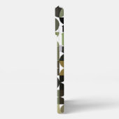 Zirkelmuster der schwarzen grünen Beige Brown Midj iPhone Hülle (Linke Seite)