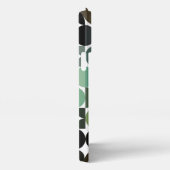 Zirkelmuster der schwarzen grünen Beige Brown Midj iPhone Hülle (Rechte Seite)