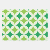 Zirkeln der modernen weißen grünen Sternexplosione Geschenkpapier Set (Vorderseite 3)