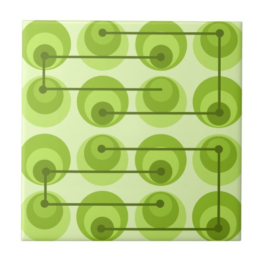 Zirkeln des mittleren Jahrhunderts Fliese (Vorderseite)