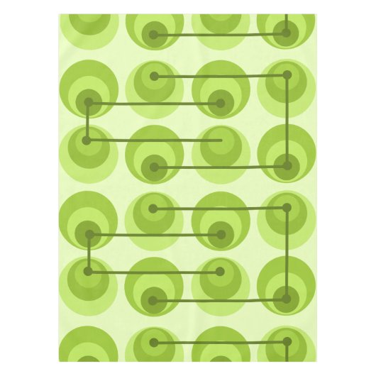 Zirkeln des mittleren Jahrhunderts Tischdecke (Vorderseite)