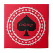 Zirkeln Schwarz Spade Thunder_Cove Fliese (Vorderseite)