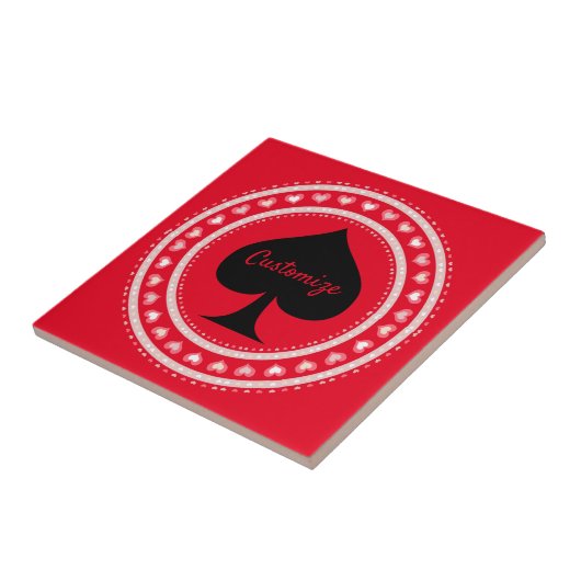 Zirkeln Schwarz Spade Thunder_Cove Fliese (Seite)