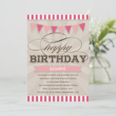 ZIRKER BIRTHTAG| KINDERMITTAGINVITATIONEN EINLADUNG (Stehend Vorderseite)