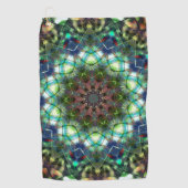 Zirkkaleidoskop im Acrylstil Golfhandtuch (Vorderseite)