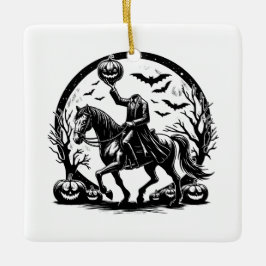 Zirkulardesign des kopflosen Horsemans Keramikornament