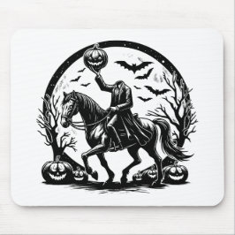 Zirkulardesign des kopflosen Horsemans Mousepad