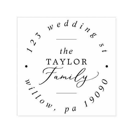 Zirkulare Adresse der Familien-Weihnachtskarte Permastempel (Design)