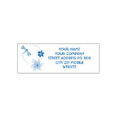 Zirkuläre Blume und Libellenanschrift Permastempel (Design)