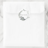 Zirkuläre Blumenrinde mit süßen Pea-Blume Runder Aufkleber (Tasche)