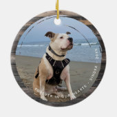 Zirkuläre Grunge 2 für Haustiere, Keepsake, Foto Keramik Ornament (Hinten)