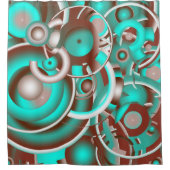 Zirkuläre Himmelskonzentrische Kreise Duschvorhang (Vorderseite)