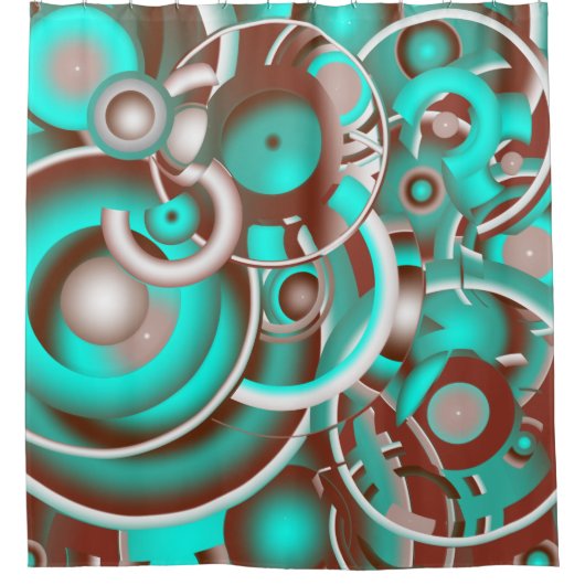 Zirkuläre Himmelskonzentrische Kreise Duschvorhang (Vorderseite)