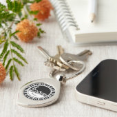 Zirkuläre Klaviertasten und Musiknote Schlüsselanhänger (Seite)