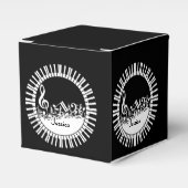 Zirkuläre Klaviertasten und Musiknoten Geschenkschachtel (Vorderseite)