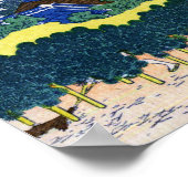 Zirkuläre Pinienbäume von Aoyama Hokusai 1830 Poster (Ecke)